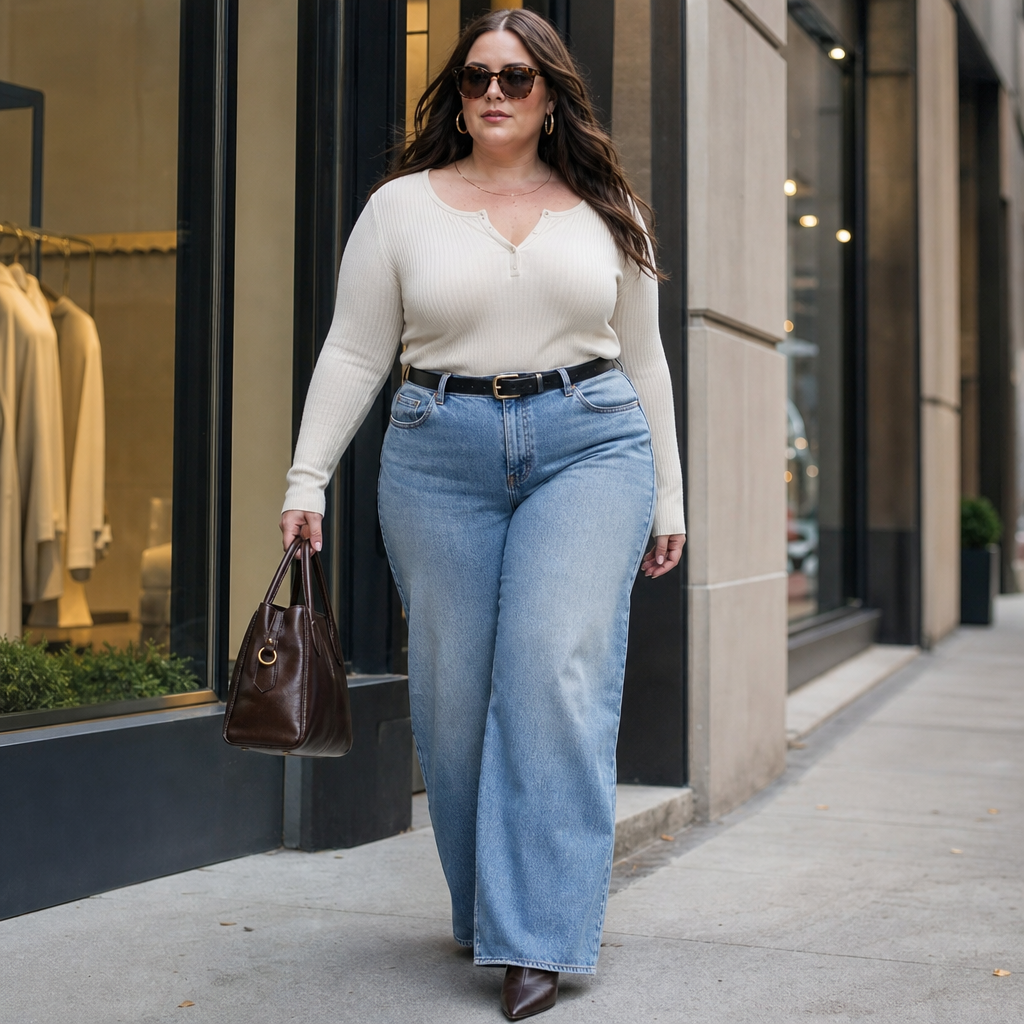 How to Wear Wide Leg Jeans Plus Size: Flattering Outfit Ideas for Every Body Shape