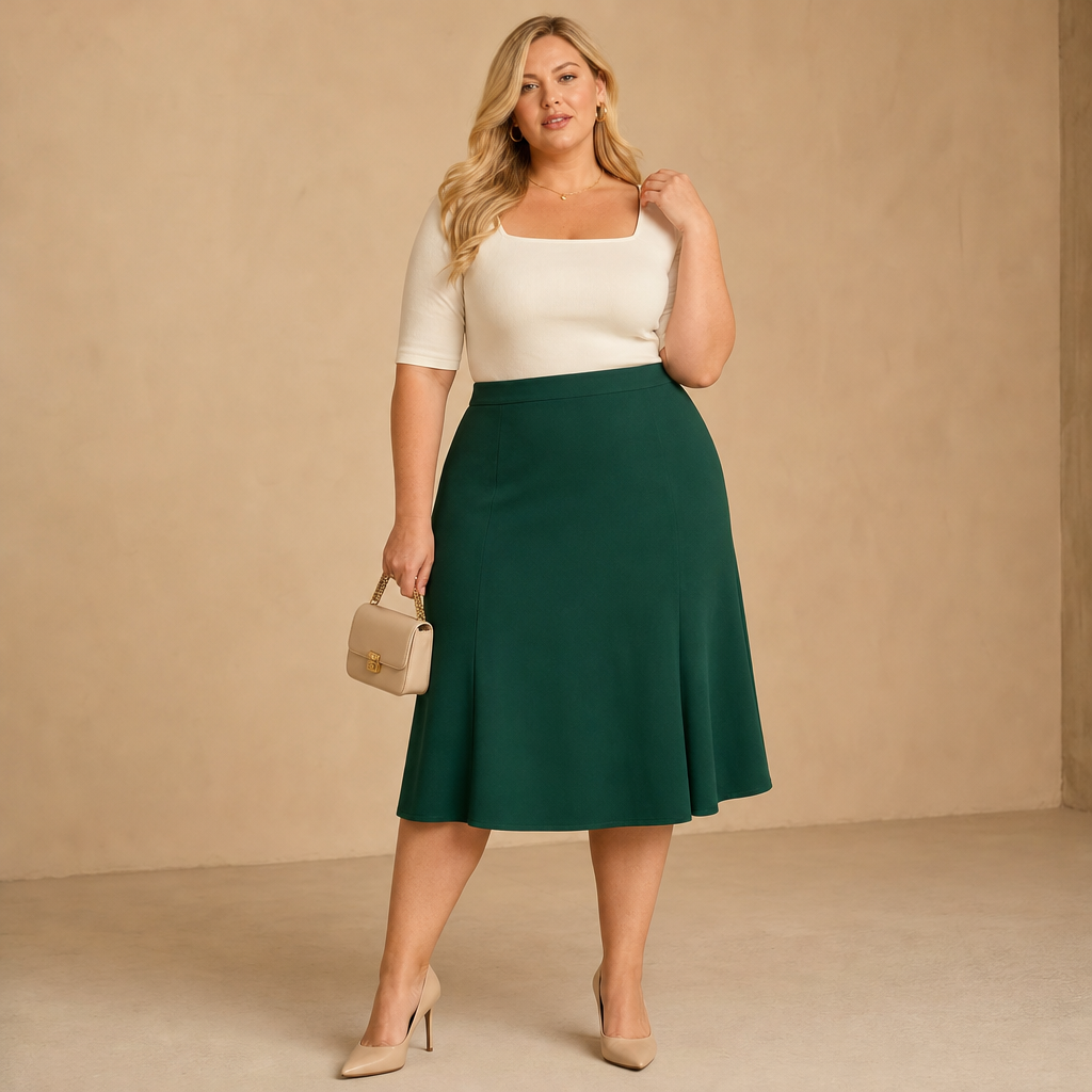 Plus Size Rectangle Body Shape Style Guide: Flattering Outfits That Define Your Waist