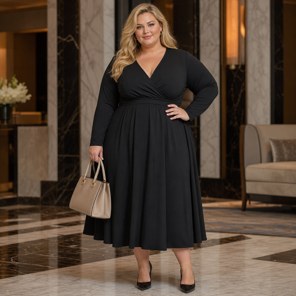 Plus Size Long Sleeve Black Dress Style Guide for Every Occasion Plus Size Long Sleeve Black Dress Style Guide for Every Occasion