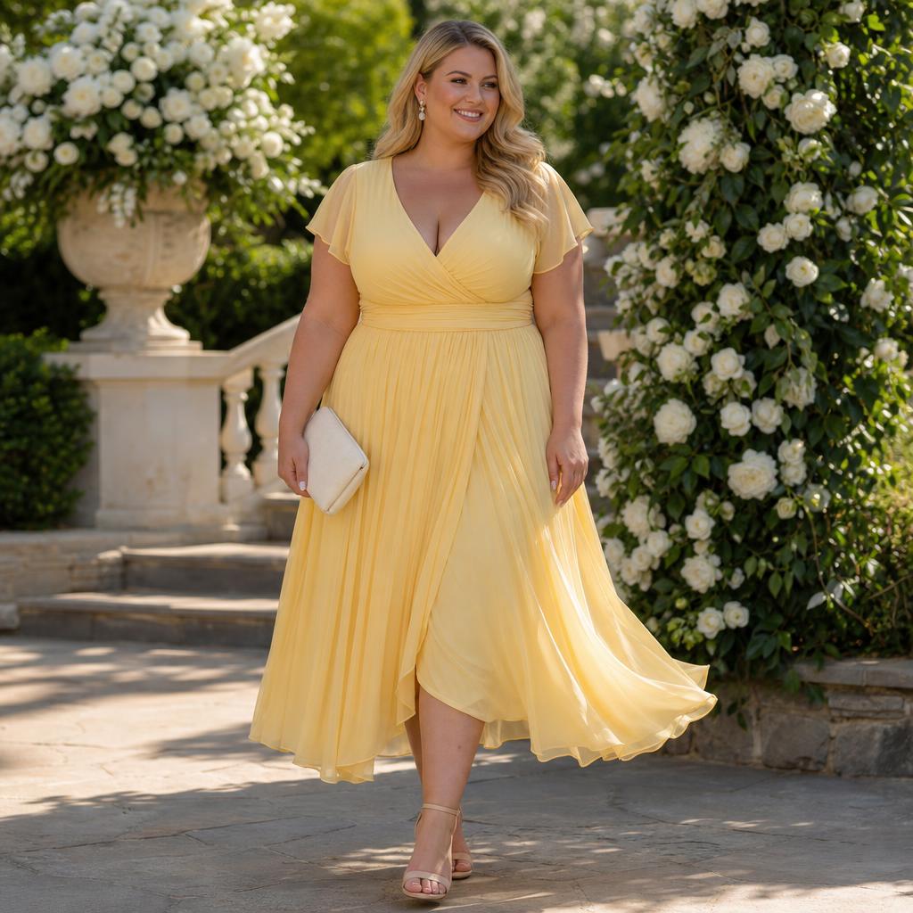 Plus Size Yellow Dresses for Weddings: Flattering Styles and Outfit Ideas for Every Dress Code