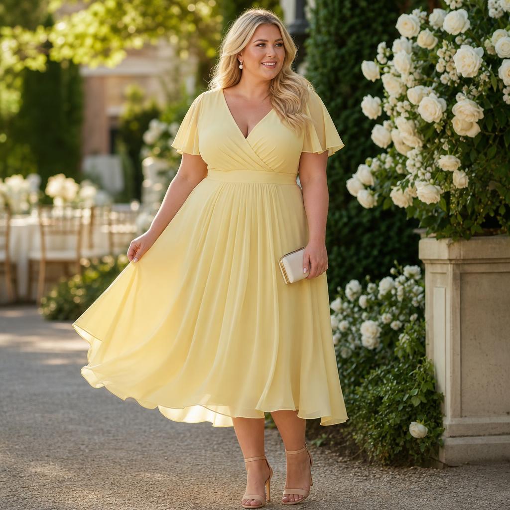 Plus Size Yellow Dresses for Weddings: Flattering Styles and Outfit Ideas for Every Dress Code