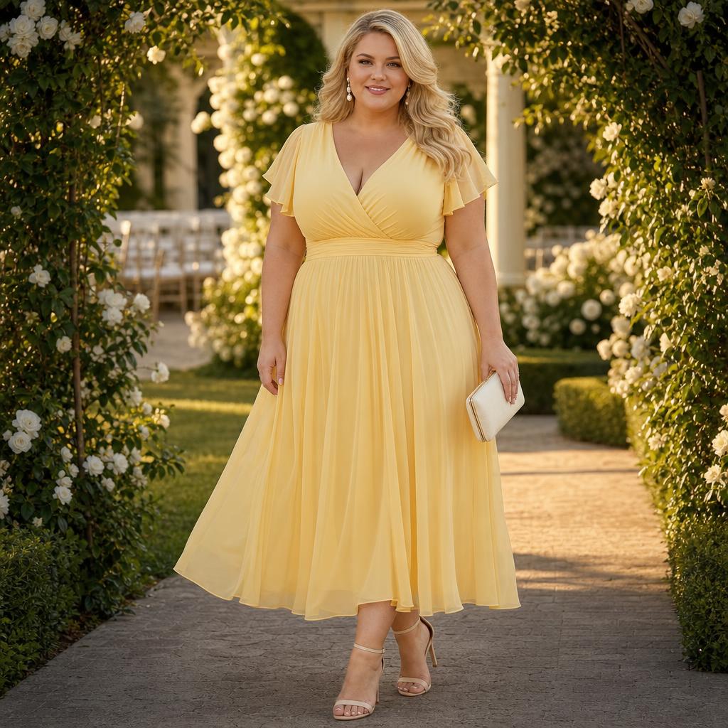 Plus Size Yellow Dresses for Weddings: Flattering Styles and Outfit Ideas for Every Dress Code