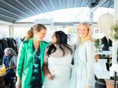 How to Practice Body Positivity When You’re Plus Size: Confidence Tips for Every Outfit Three How to Practice Body Positivity When You’re Plus Size: Confidence Tips for Every Outfit smiling and talking at an outdoor event