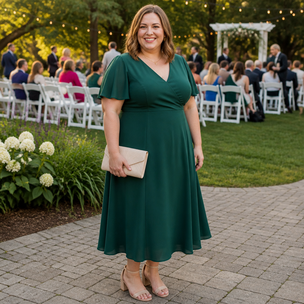Plus Size Emerald Green Dress For A Wedding That Flatter Every Curve