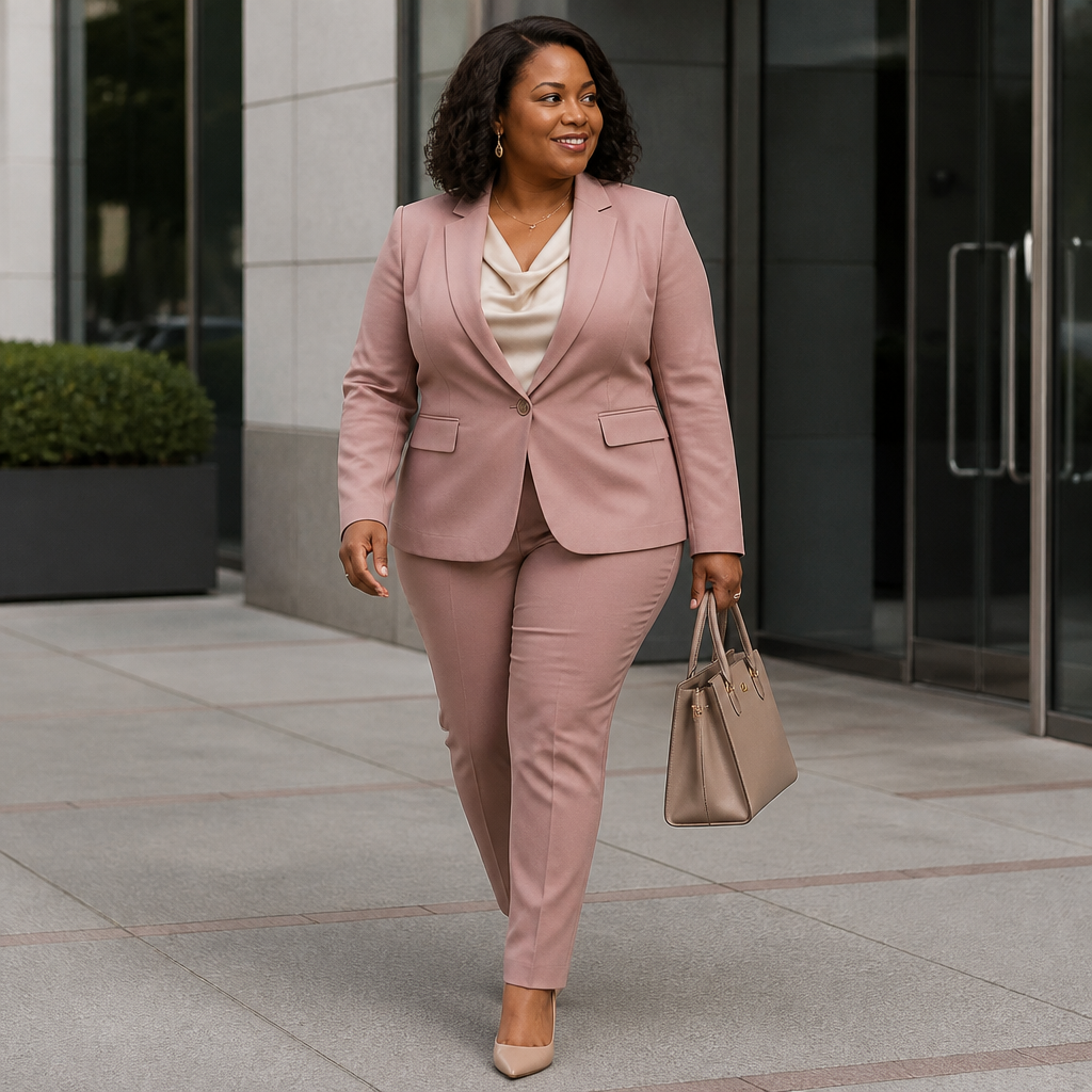 How to Style a Plus Size Pink Suit for Work, Weddings, and Weekend Plans
