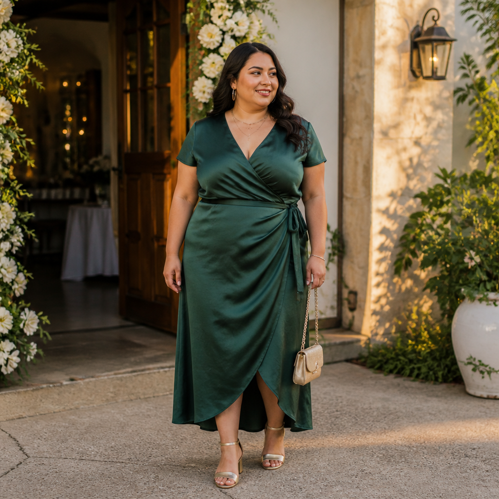 Plus Size Emerald Green Dress For A Wedding That Flatter Every Curve