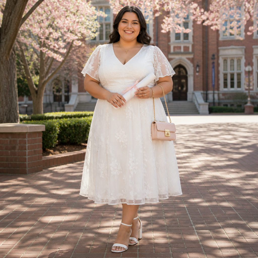White Plus Size Graduation Dresses: Flattering Styles and Fit Tips for Your Big Day