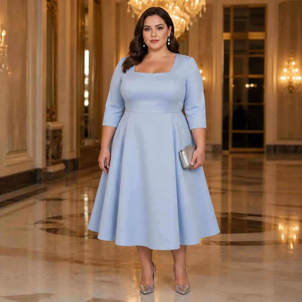 Plus Size Pale Blue Dress Style Guide: Flattering Fits, Best Fabrics, and Where to Shop
