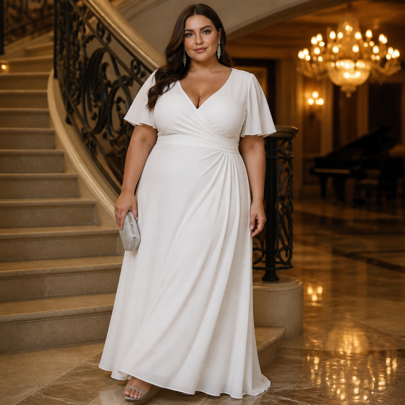 Plus Size White Formal Dress With Sleeves: Elegant Styles for Weddings, Galas, and Evening Events