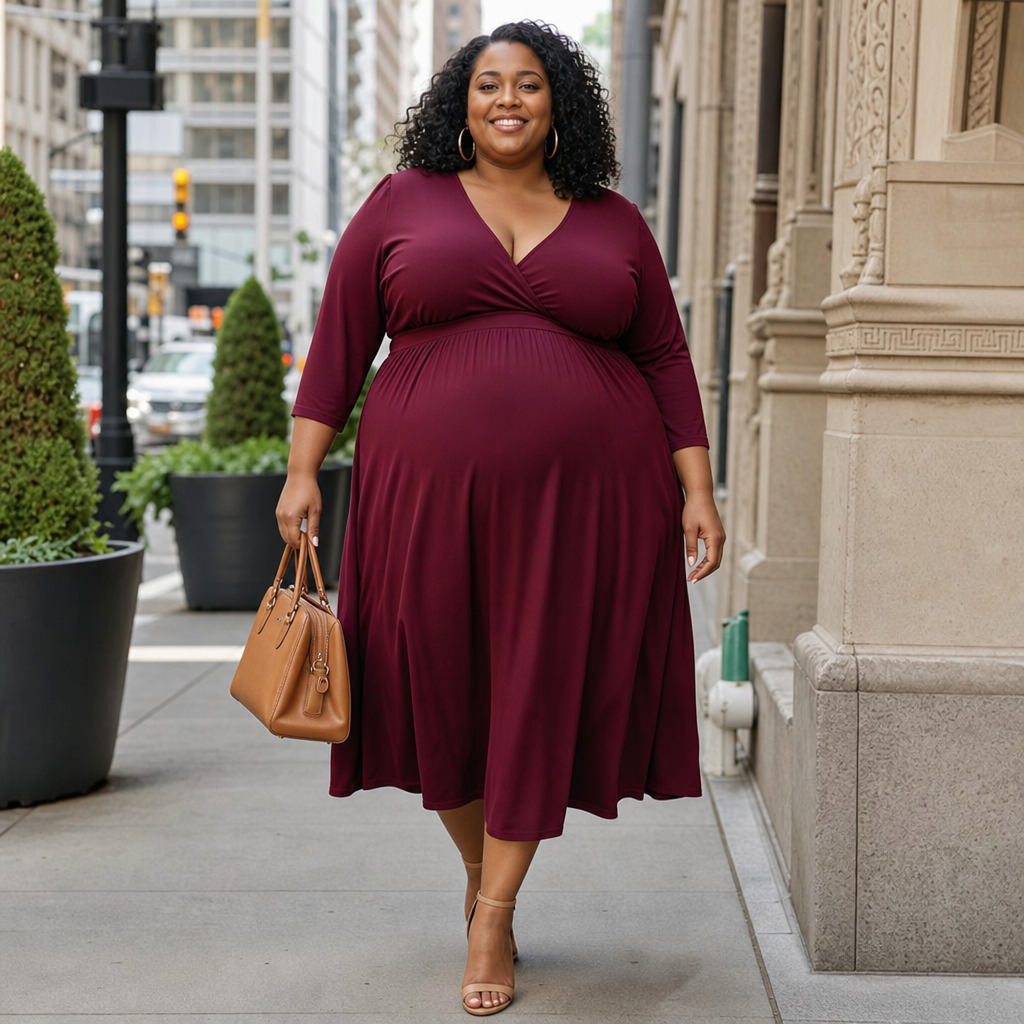 Dresses for Apple Shaped Plus Size Bodies With Belly Fat