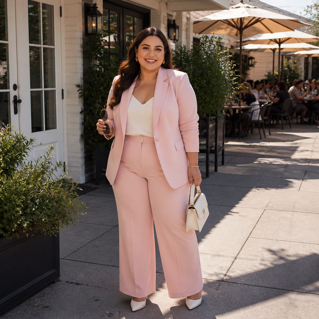How to Style a Plus Size Pink Suit for Work, Weddings, and Weekend Plans