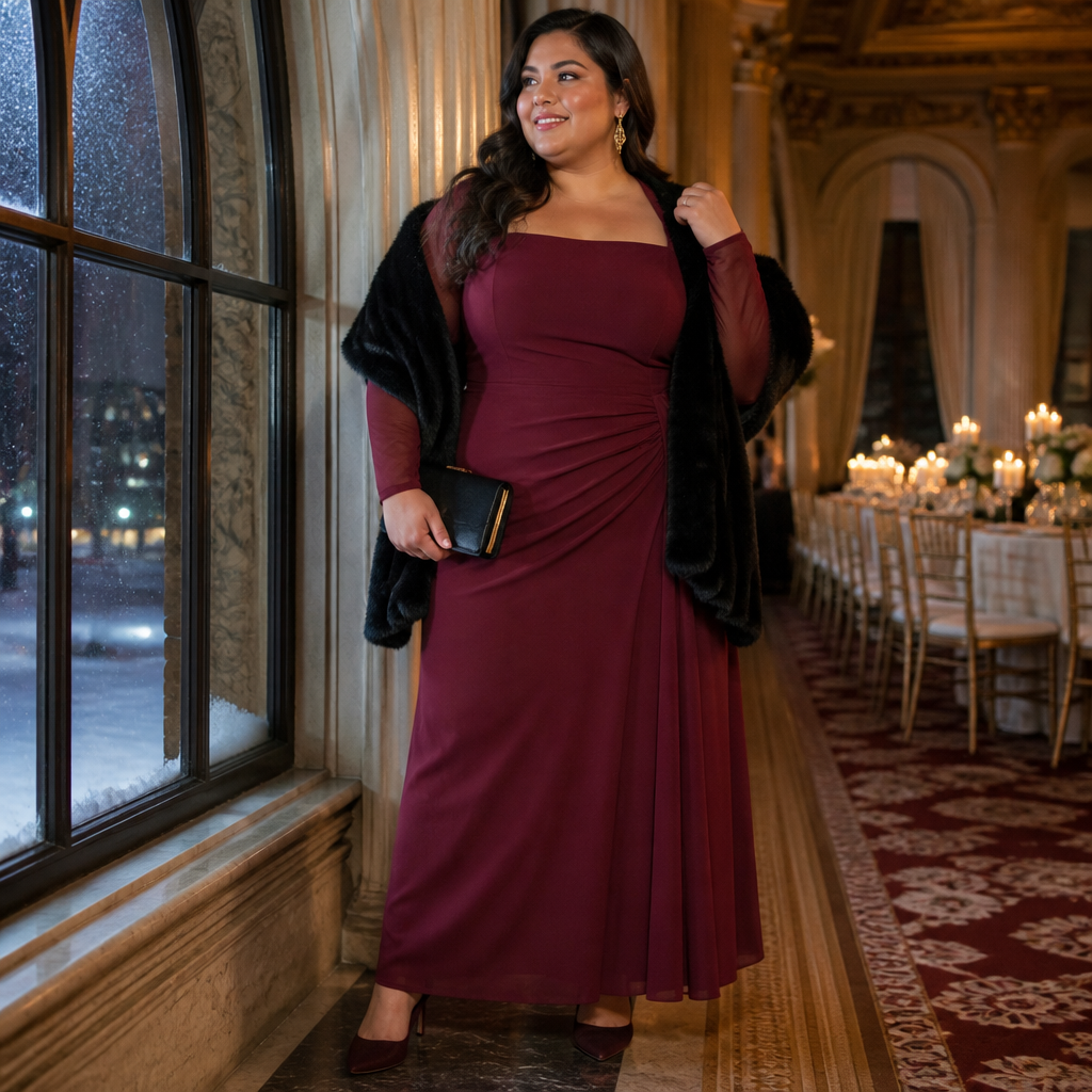 Winter Black Tie Wedding Guest Dress for Plus Size Women: Chic Formal Looks That Keep You Warm Winter Black Tie Wedding Guest Dress for Plus Size Women: Chic Formal Looks That Keep You Warm