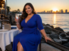 Elegant Plus Size Royal Blue Dress for Weddings, Galas, and Formal Nights Out