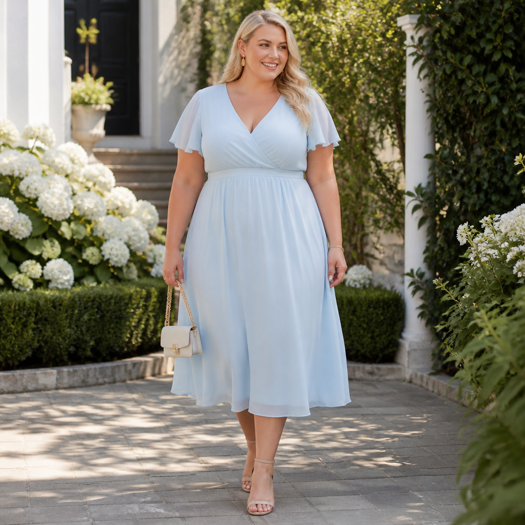Plus Size Pale Blue Dress Style Guide: Flattering Fits, Best Fabrics, and Where to Shop