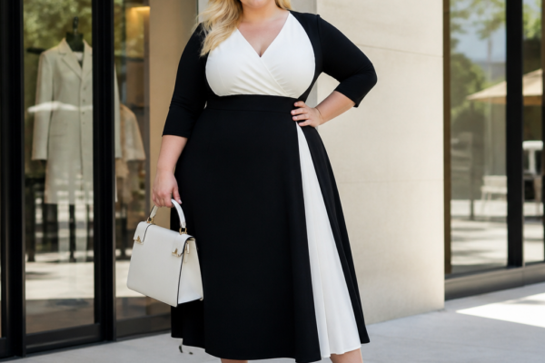 Plus Size Black and White Dresses for Every Occasion, From Work to Weddings