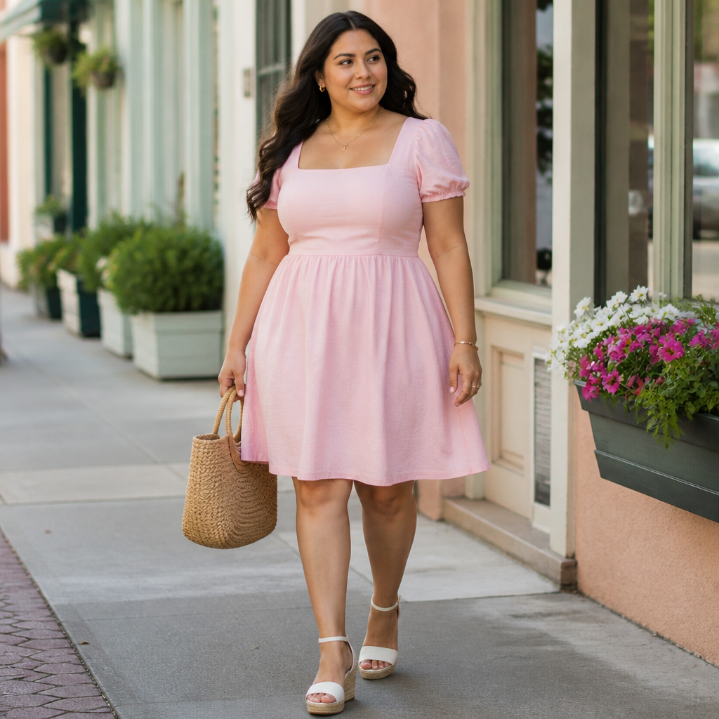 Light Pink Plus Size Dress That Flatter Every Curve for Weddings, Brunch, and Everyday Style
