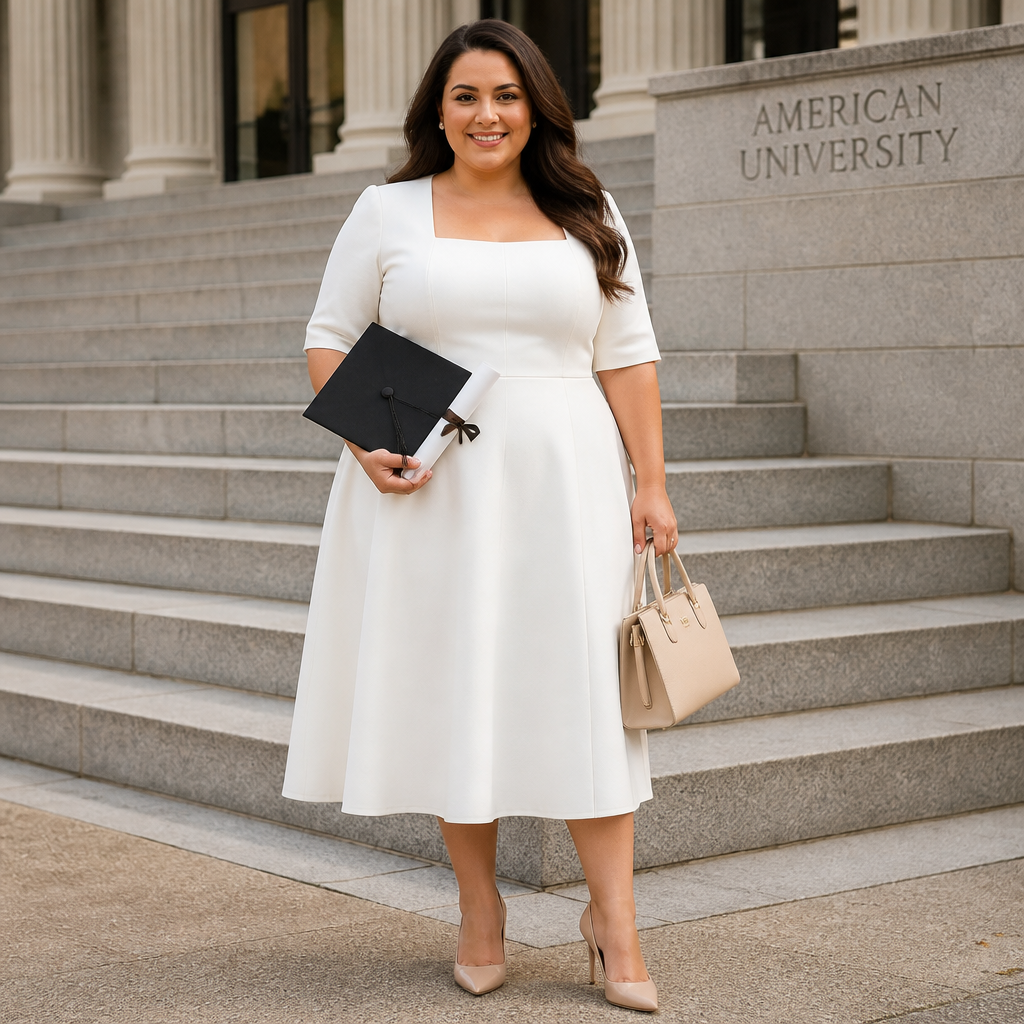 White Plus Size Graduation Dresses: Flattering Styles and Fit Tips for Your Big Day