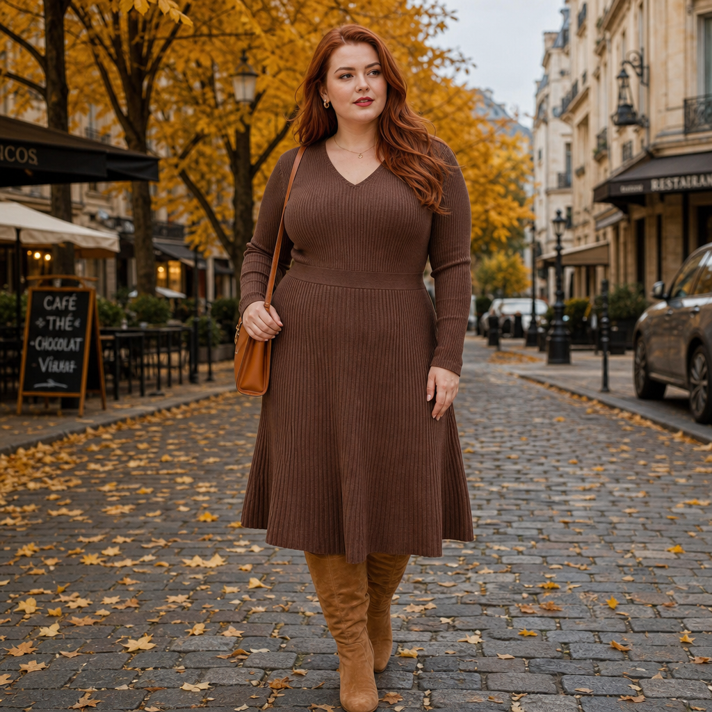 Plus Size Brown Dresses: Chic Outfit Ideas for Curves
