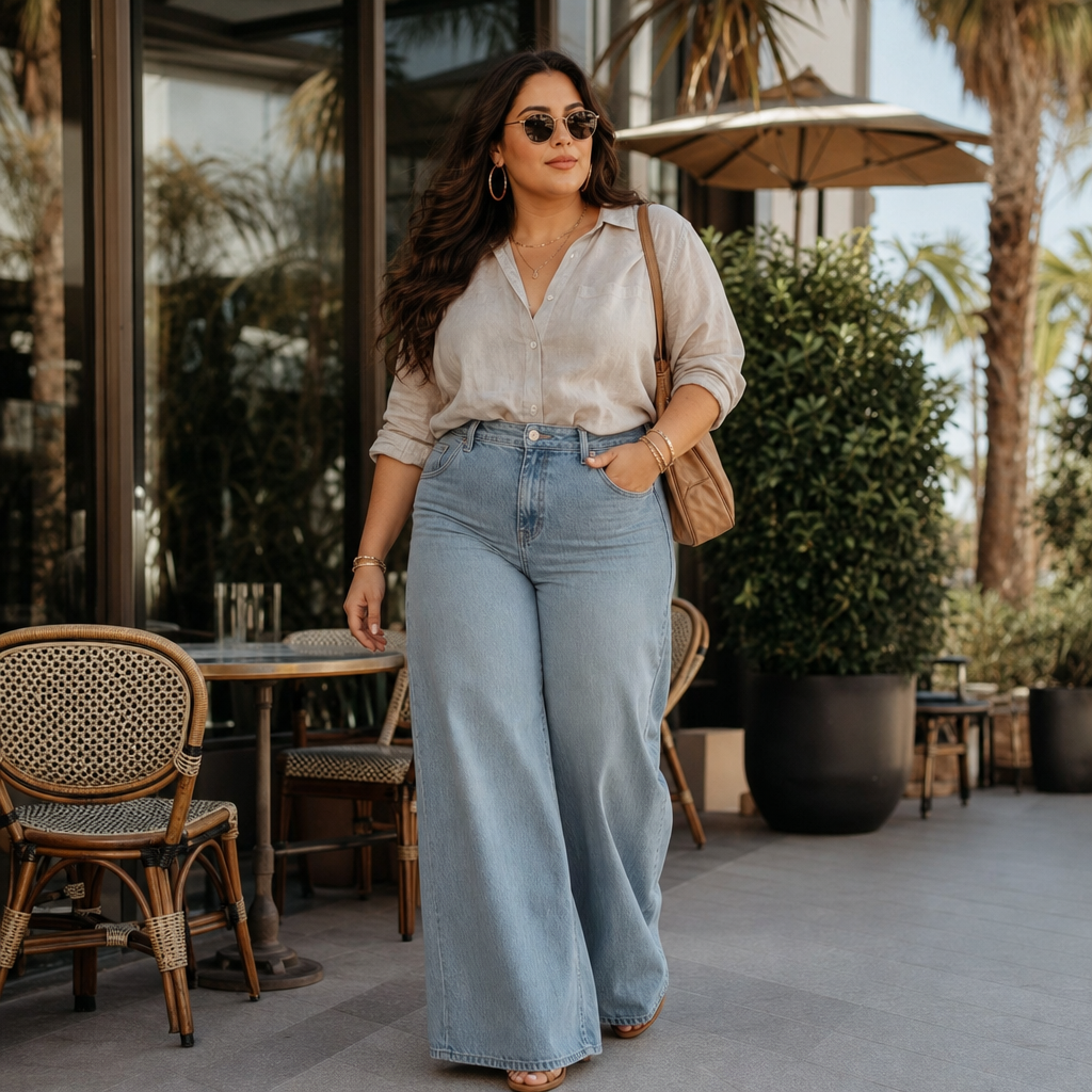 How to Wear Wide Leg Jeans Plus Size: Flattering Outfit Ideas for Every Body Shape